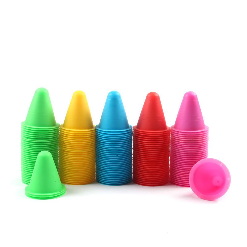 Ten dots of random colour